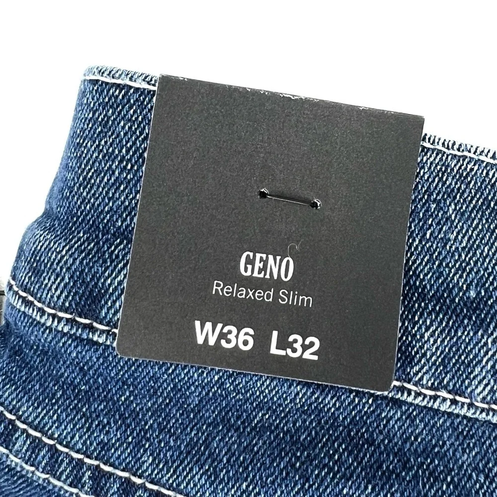 True Religion Geno Relaxed Slim Fit Medium Wash Men’s 36W X 32L Flap Pockets NWT